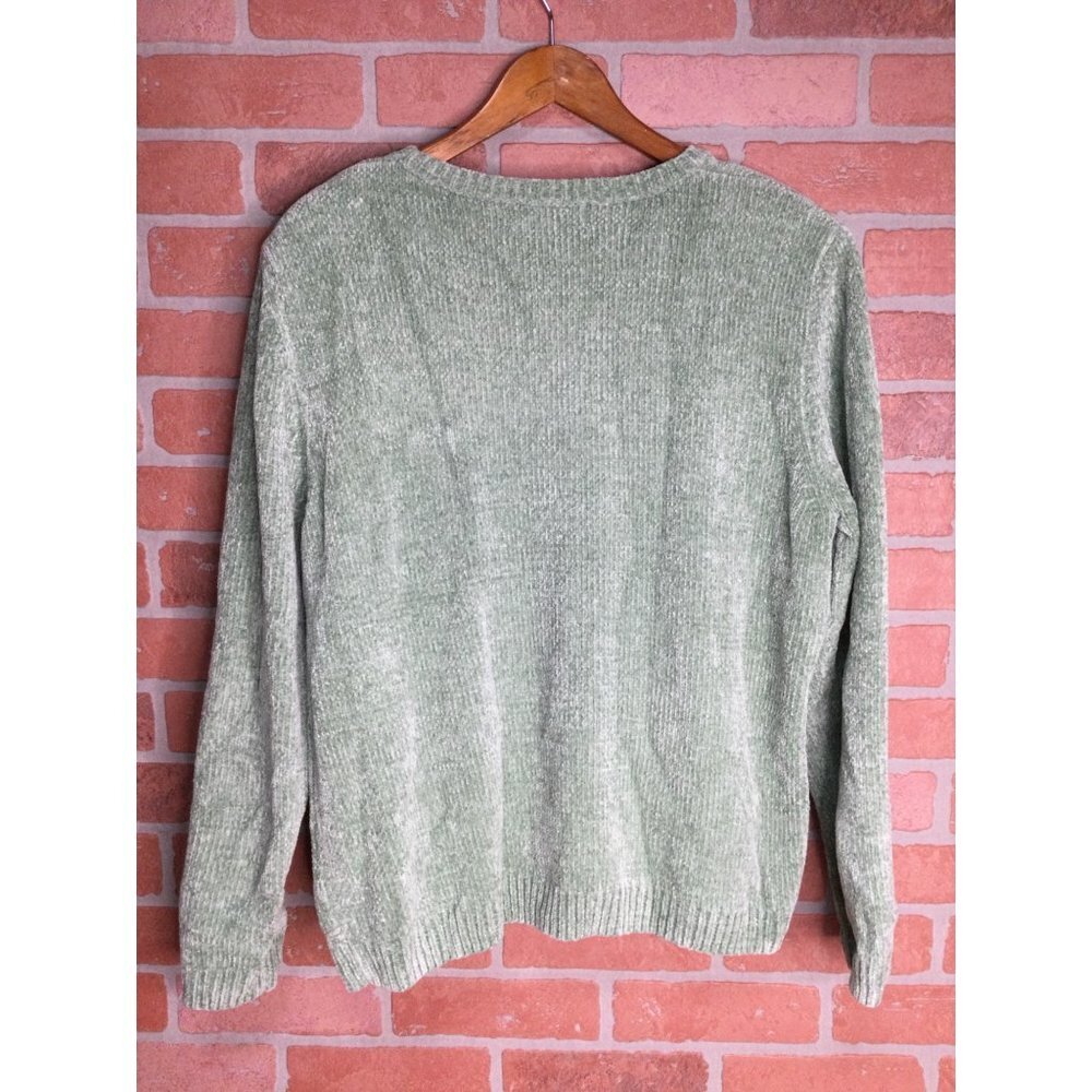 Vintage womens sweater embroidered flowers bouquet grannycore pastel - Picture 4 of 8